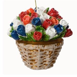 Anthropologie Tulip Basket Christmas Ornament
